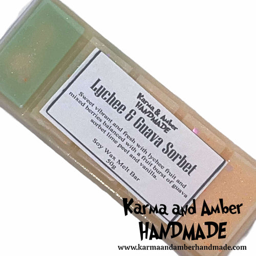 LYCHEE GUAVA & SORBET Soy Wax Melt Bar