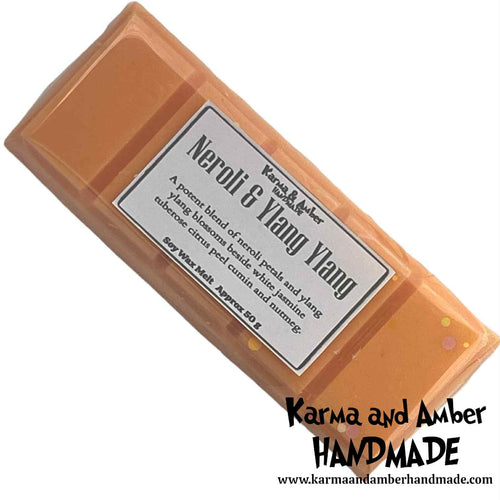 NEW-Neroli & Ylang Ylang-- Snap Bar Wax Melts, Highly Scented, Soy Wax