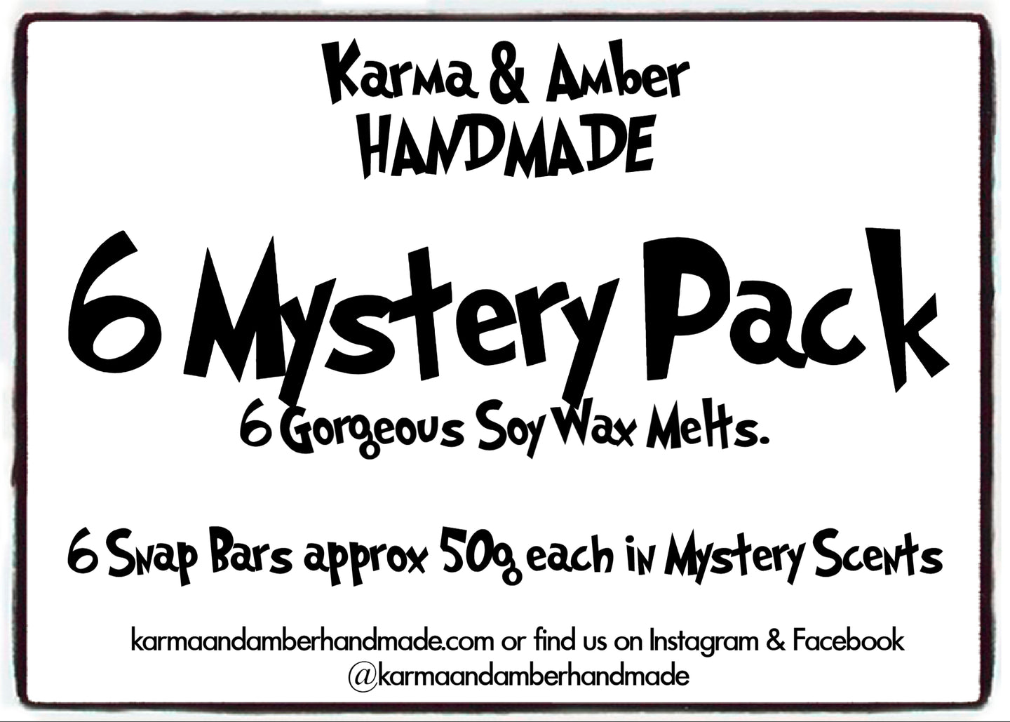 Mystery Melt pack  (6) Random Mix of 6 Snap Bars Bundle