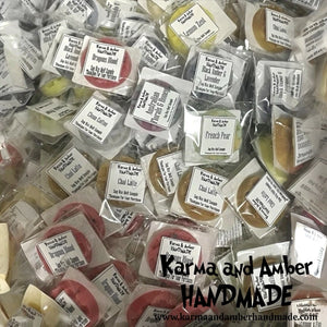 10x Mini Wax Melt Samples, highly scented,
